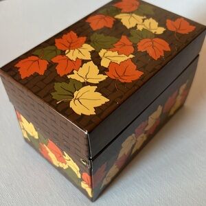 Vintage Tin Metal Recipe Box